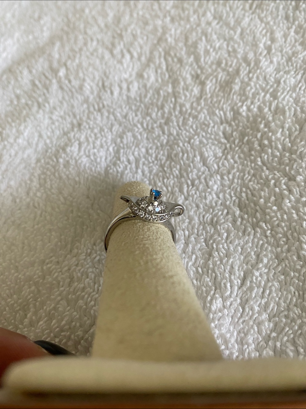 Princess Jasmine Inspired Silver Blue Topaz lamp Ring